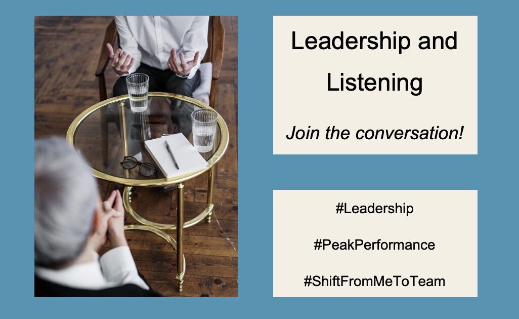 “Leadership and Listening” – Please join the conversation!
